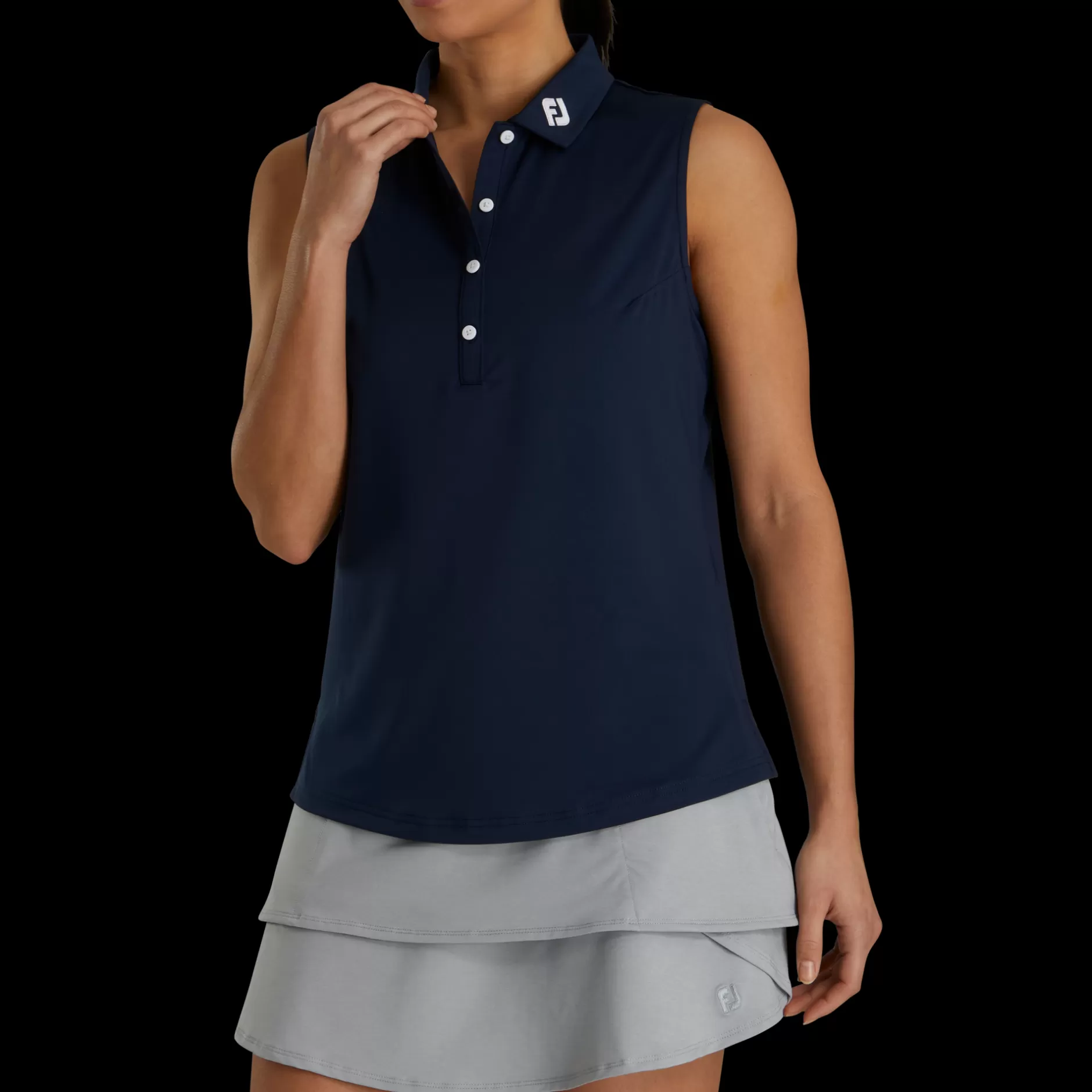 Best Sale Solid Lisle Sleeveless Women - FJ Tour Collar Women Shirts